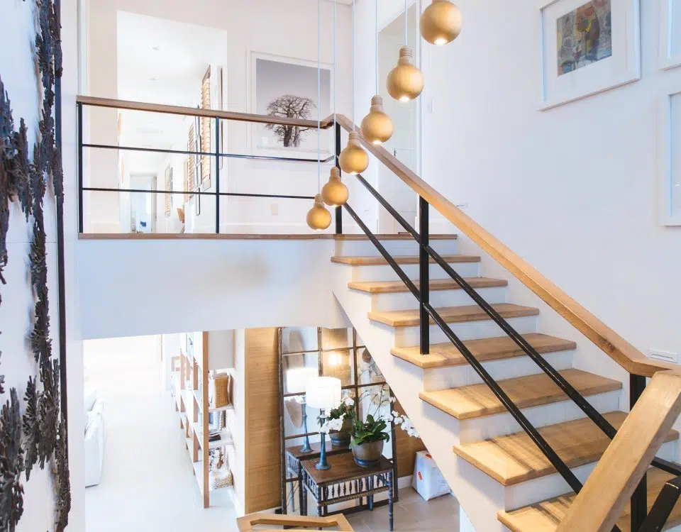 Interior timber staircase